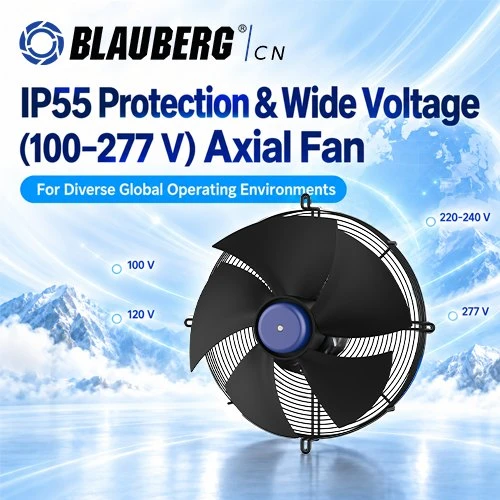Zaščita IP55 in aksialni ventilatorji s široko-napetostjo (100–277 V) za globalne aplikacije v ve...
