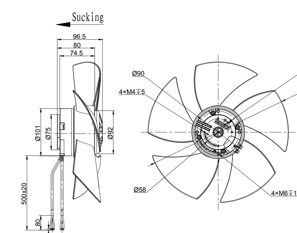 product-1-1 BL-A300C-EC-07 outline drawing