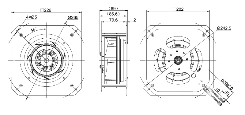 GL-B175B-EC-M3 overall dimensions GL-B175B-EC-M3 overall dimensions